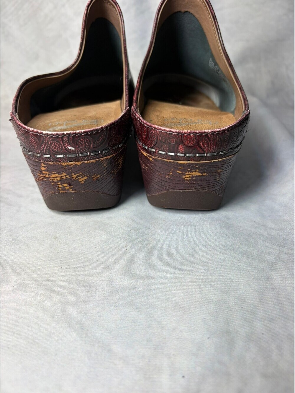 Dansko Berry Tooled Leather Professional Mule Clogs Women's EU 41 US 10.5-11 - Picture 6 of 7